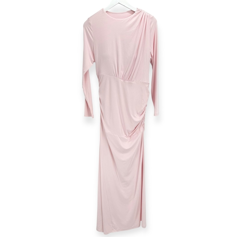 NWT OGL Eco-SkinKiss Boatneck Angled Ruched‎ Maxi Brami Dress - Size Large - Picture 6 of 12